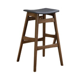 Coaster Finnick Tapered Legs Bar Stools Dark Grey and Walnut (Set of 2) Model 101437